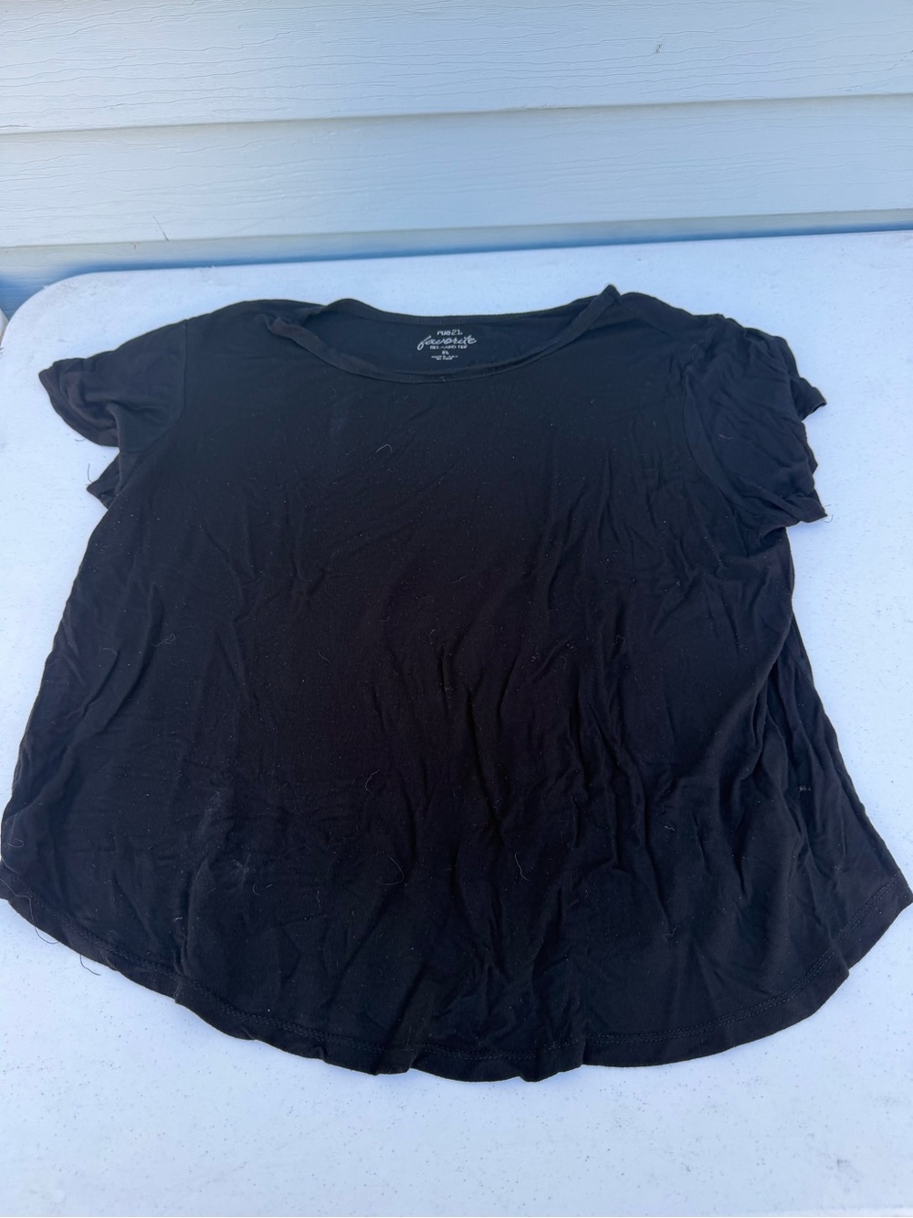 Black Scoop Neck Women's Tee